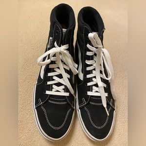 Vans Tennis Shoes high top black 9.5 women’s EXC.